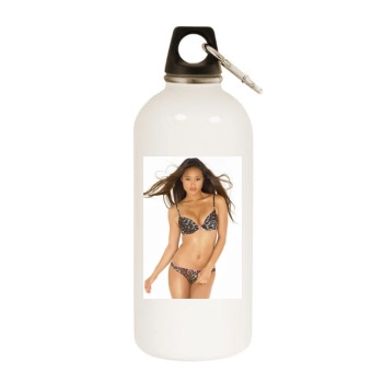 Jarah Mariano White Water Bottle With Carabiner
