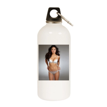 Jarah Mariano White Water Bottle With Carabiner