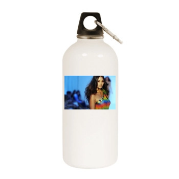 Jarah Mariano White Water Bottle With Carabiner