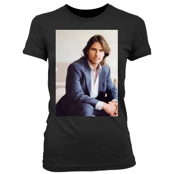 Tom Cruise Women's Junior Cut Crewneck T-Shirt