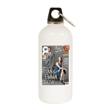 Emma Stone White Water Bottle With Carabiner