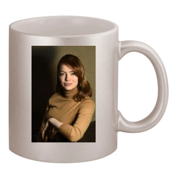 Emma Stone 11oz Metallic Silver Mug