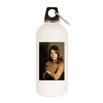 Emma Stone White Water Bottle With Carabiner