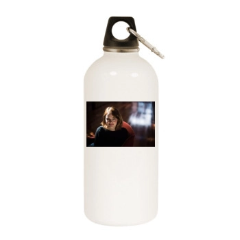 Emma Stone White Water Bottle With Carabiner