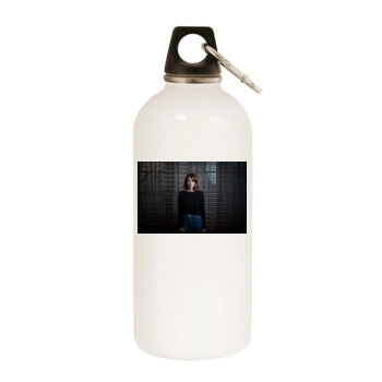 Emma Stone White Water Bottle With Carabiner