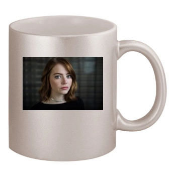 Emma Stone 11oz Metallic Silver Mug