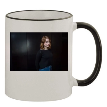 Emma Stone 11oz Colored Rim & Handle Mug