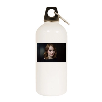 Emma Stone White Water Bottle With Carabiner