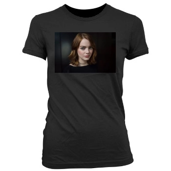 Emma Stone Women's Junior Cut Crewneck T-Shirt