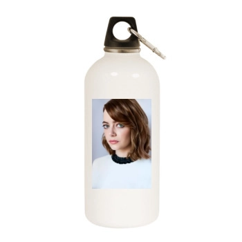 Emma Stone White Water Bottle With Carabiner