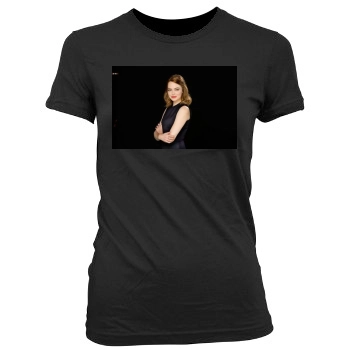 Emma Stone Women's Junior Cut Crewneck T-Shirt