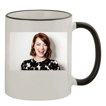 Emma Stone 11oz Colored Rim & Handle Mug