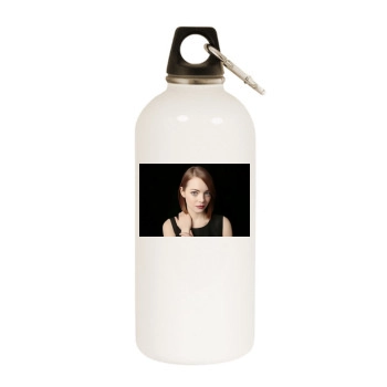 Emma Stone White Water Bottle With Carabiner