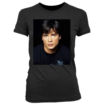 Tom Welling Women's Junior Cut Crewneck T-Shirt