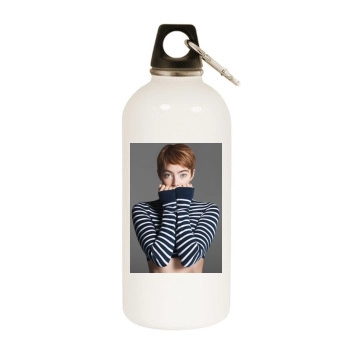 Emma Stone White Water Bottle With Carabiner