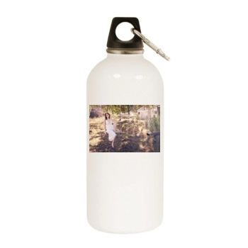 Emma Stone White Water Bottle With Carabiner