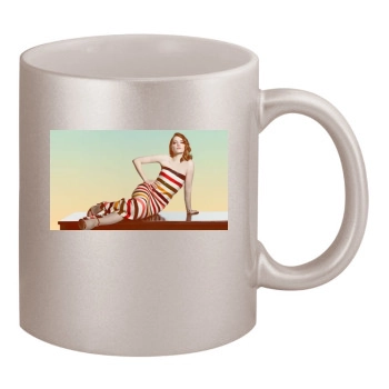 Emma Stone 11oz Metallic Silver Mug