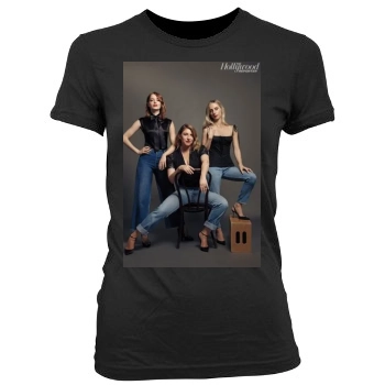 Emma Stone Women's Junior Cut Crewneck T-Shirt