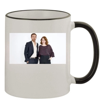 Emma Stone 11oz Colored Rim & Handle Mug