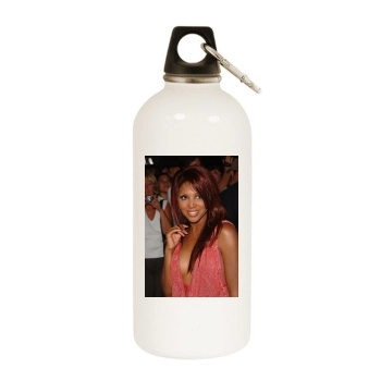 Toni Braxton White Water Bottle With Carabiner