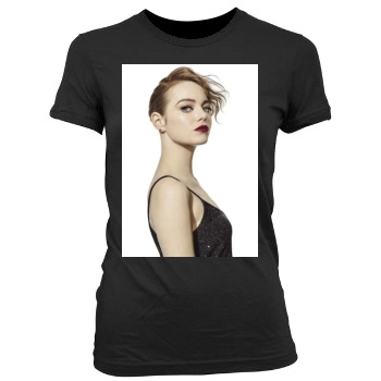 Emma Stone Women's Junior Cut Crewneck T-Shirt