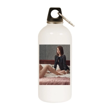 Emma Stone White Water Bottle With Carabiner