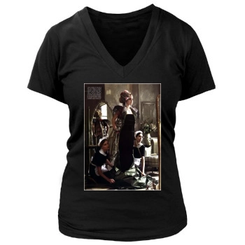 Emma Watson Women's Deep V-Neck TShirt