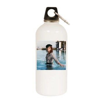 Emma Watson White Water Bottle With Carabiner