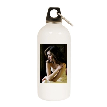 Emmy Rossum White Water Bottle With Carabiner