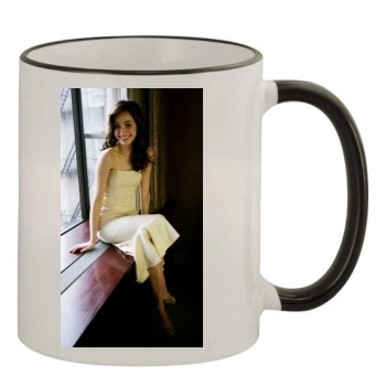 Emmy Rossum 11oz Colored Rim & Handle Mug