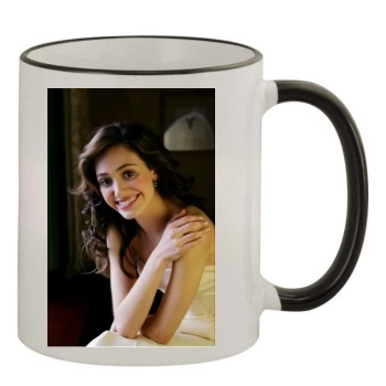 Emmy Rossum 11oz Colored Rim & Handle Mug