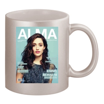 Emmy Rossum 11oz Metallic Silver Mug