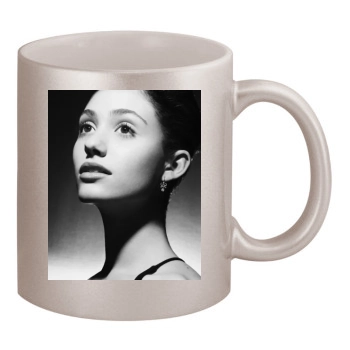 Emmy Rossum 11oz Metallic Silver Mug