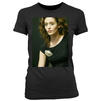 Emmy Rossum Women's Junior Cut Crewneck T-Shirt