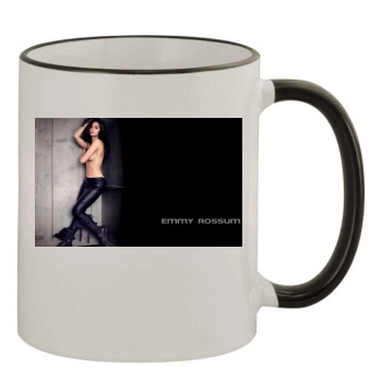 Emmy Rossum 11oz Colored Rim & Handle Mug