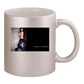 Emmy Rossum 11oz Metallic Silver Mug