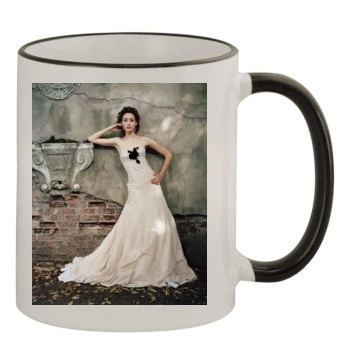 Emmy Rossum 11oz Colored Rim & Handle Mug