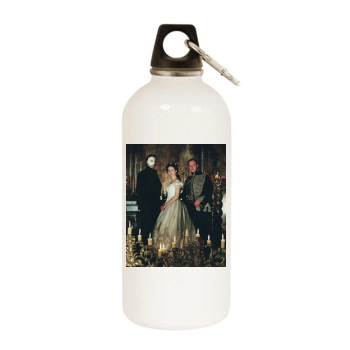 Emmy Rossum White Water Bottle With Carabiner