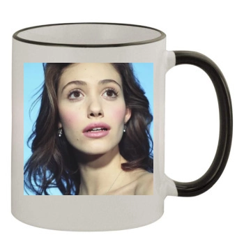 Emmy Rossum 11oz Colored Rim & Handle Mug