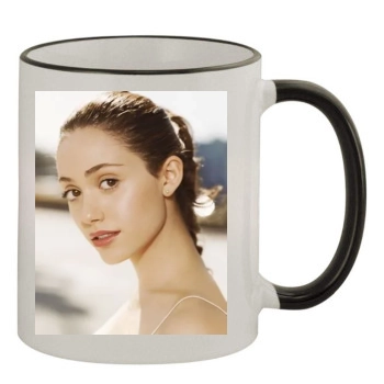 Emmy Rossum 11oz Colored Rim & Handle Mug