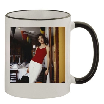 Emmy Rossum 11oz Colored Rim & Handle Mug