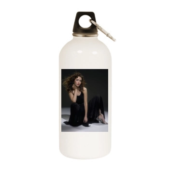 Emmy Rossum White Water Bottle With Carabiner