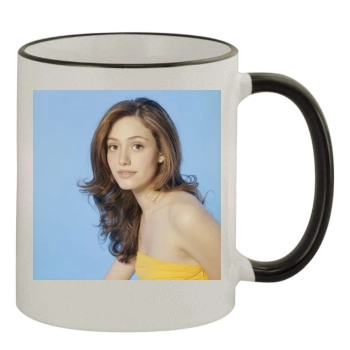 Emmy Rossum 11oz Colored Rim & Handle Mug