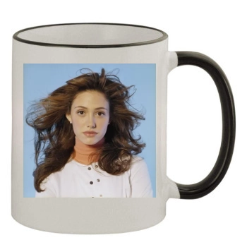 Emmy Rossum 11oz Colored Rim & Handle Mug