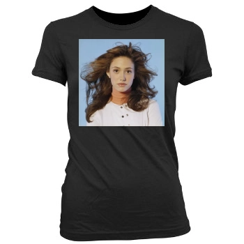 Emmy Rossum Women's Junior Cut Crewneck T-Shirt