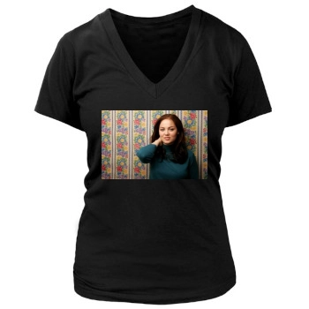 Erika Christensen Women's Deep V-Neck TShirt