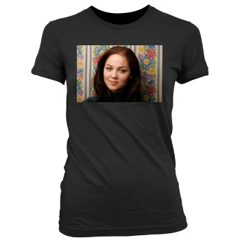 Erika Christensen Women's Junior Cut Crewneck T-Shirt