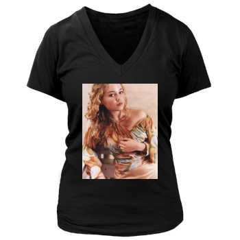 Erika Christensen Women's Deep V-Neck TShirt