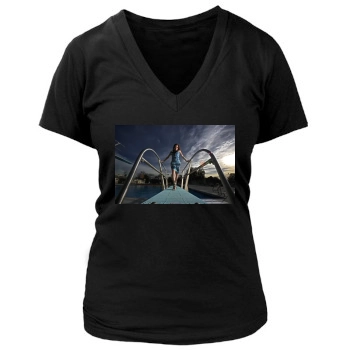 Erika Christensen Women's Deep V-Neck TShirt