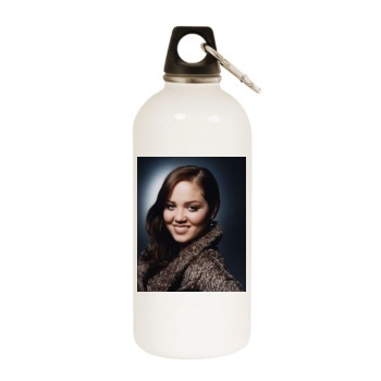 Erika Christensen White Water Bottle With Carabiner